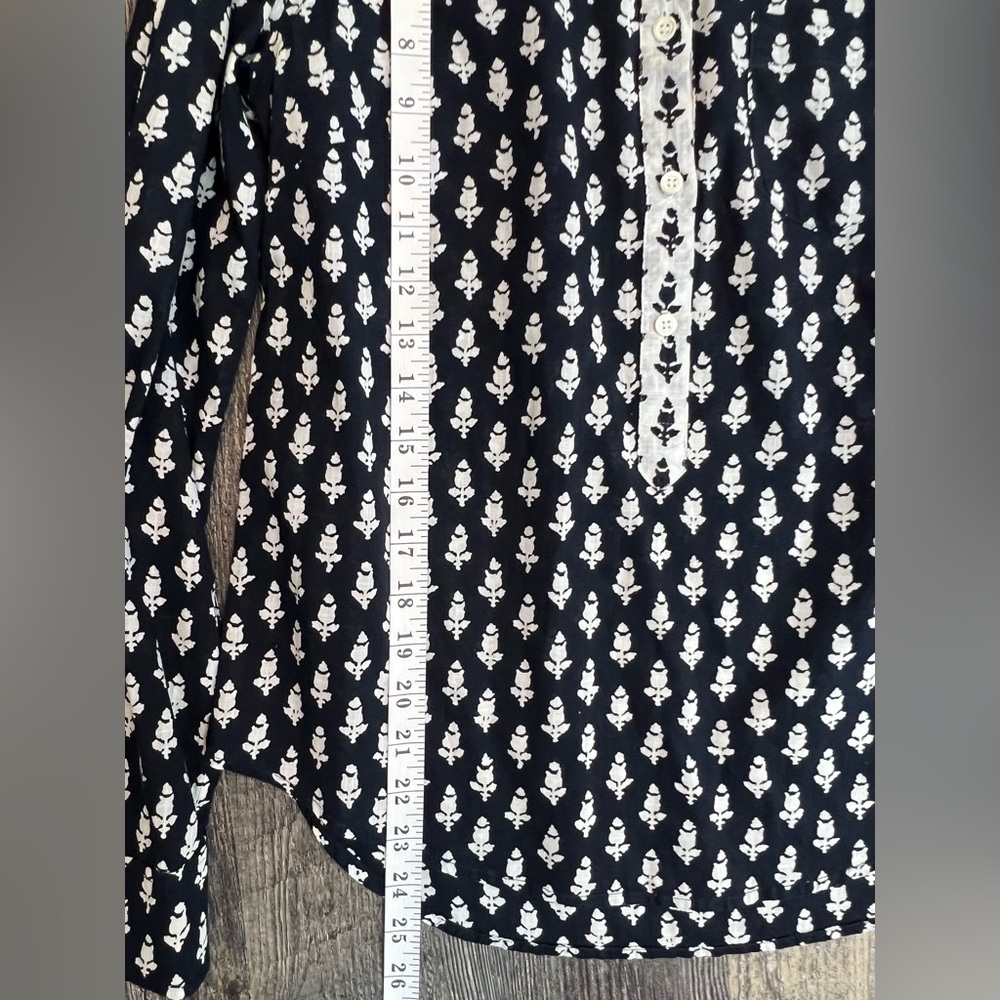 J. Crew Linen Popover 100% Cotton Size 2 - Picture 8 of 11